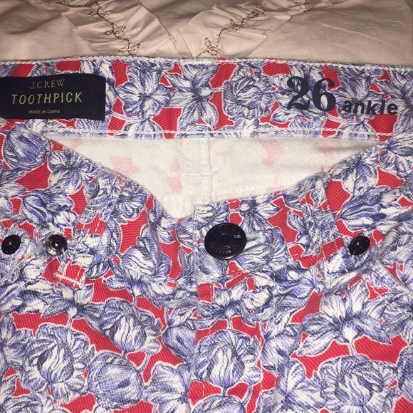 J. Crew Liberty Floral Toothpick Jeans - Picture 5 of 5